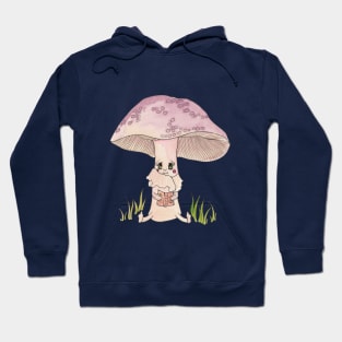 Cute Watercolor Mushroom Reading 3 Hoodie